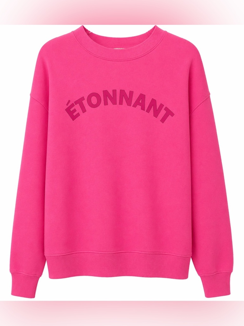 H & M Pink Ètonnant Amazing Crew Loose Fit Sweatshirt Size Extra Large NWOT